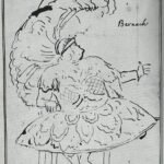 Caricature of the famous castrato Antonio Maria Bernacchi. By Anton Maria Zanetti the Elder (early 18th century).