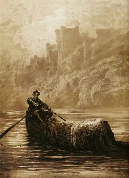 The Funeral Boat of Elaine by Gustave Doré