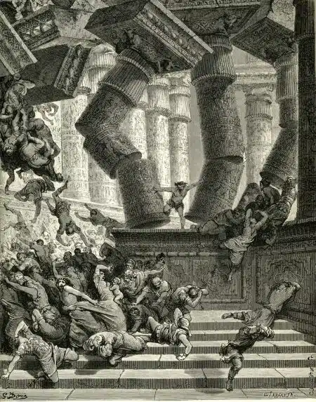 The Death of Samson by Gustave Doré