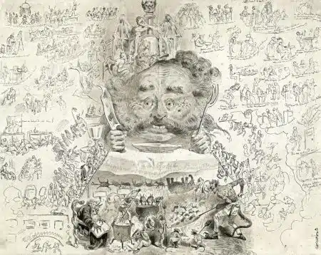 The Glutton's Table by Gustave Doré