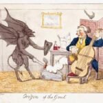 Origin Of The Gout, 1815. Drawing published four years after the artist's death.