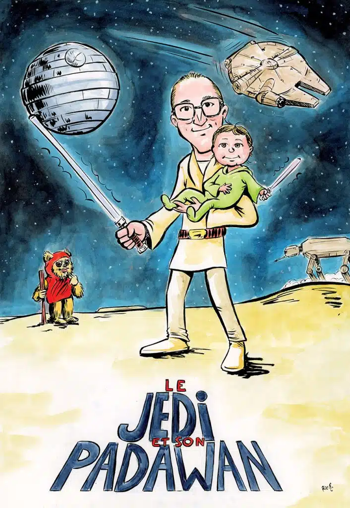 Star Wars fan caricature