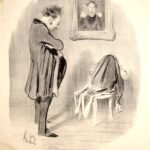 Fired! (Dégommé!) A political caricature concerning a public figure who just lost his position.