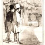 A Pleasant Encounter (Une Rencontre agréable, 1844). A lithograph mocking the hypocrisy of bourgeois society.