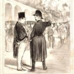 Strangers in Paris. A light procession in front of the gates of the Palace of Industry.