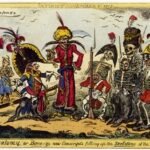 Comparative Anatomy or Boney's new conscripts filling up the skeletons of the old regiments (1813).