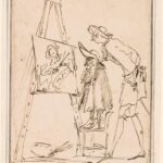 Group of caricatured figures by Pier Francesco Mola.