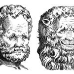 Man and lion. De humana physiognomonia, Giambattista della Porta.