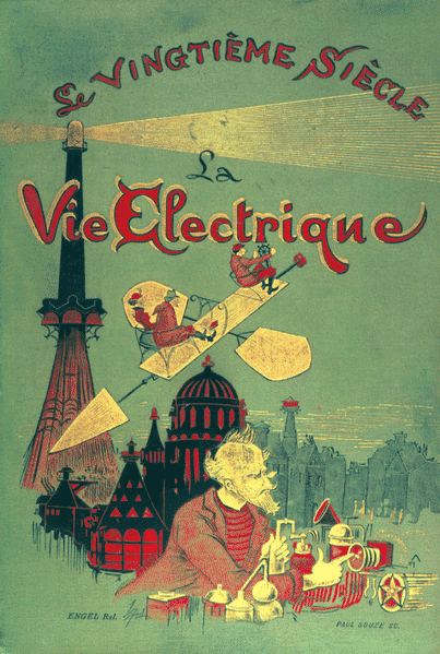 The Twentieth Century: Electric Life (Le Vingtième siècle. La vie électrique, 1890). An illustrated sci-fi novel depicting life in 1955 with a satirical style.