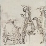 Caricature of a beggar by Antonio Maria de Zanetti.