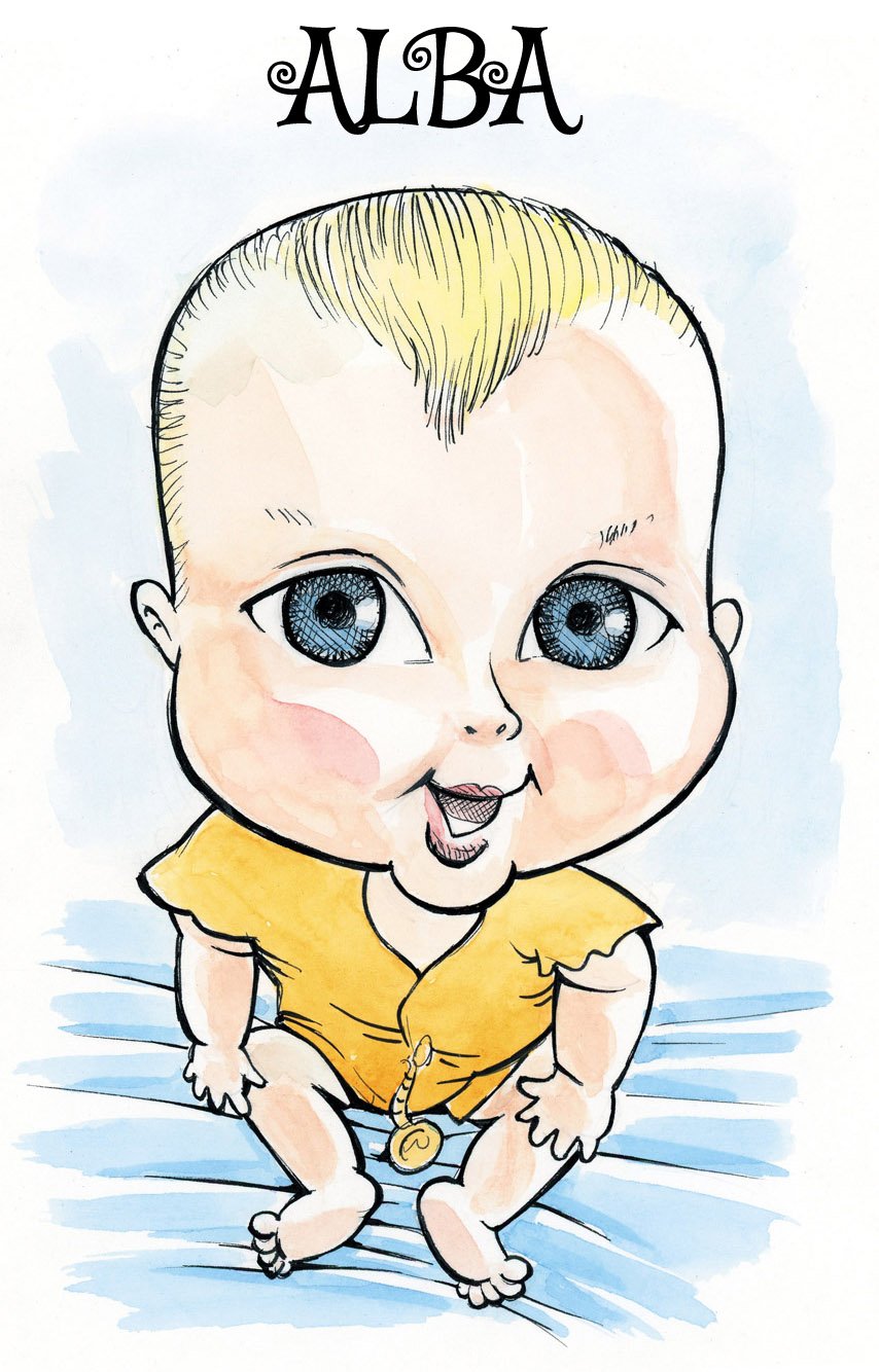 Baby digital caricature