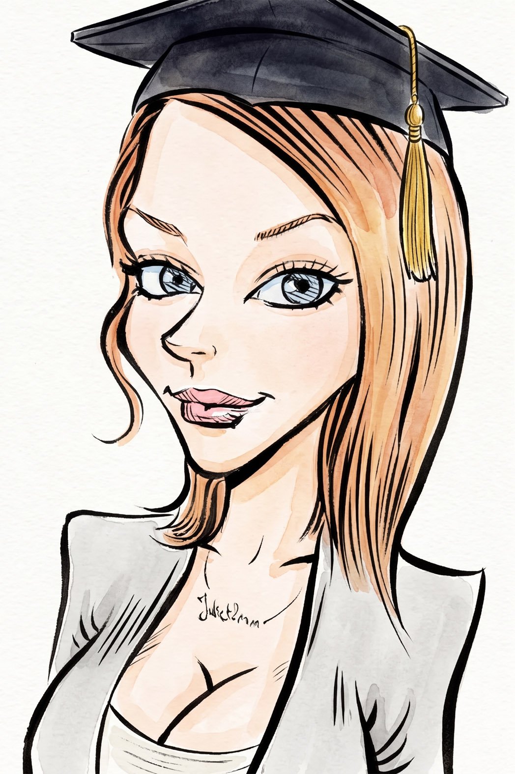 Laureate digital caricature