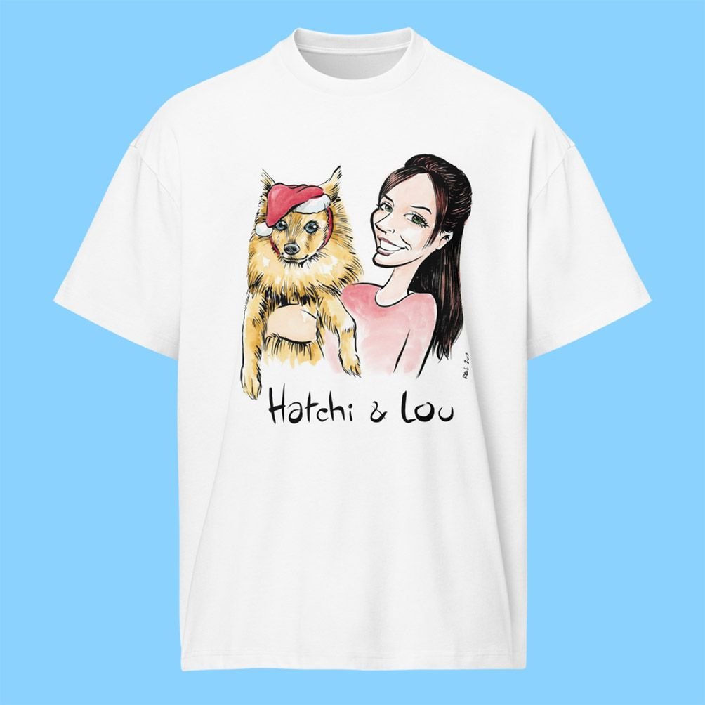 Custom Caricature T-Shirt | Premium Heavyweight Cotton — $69