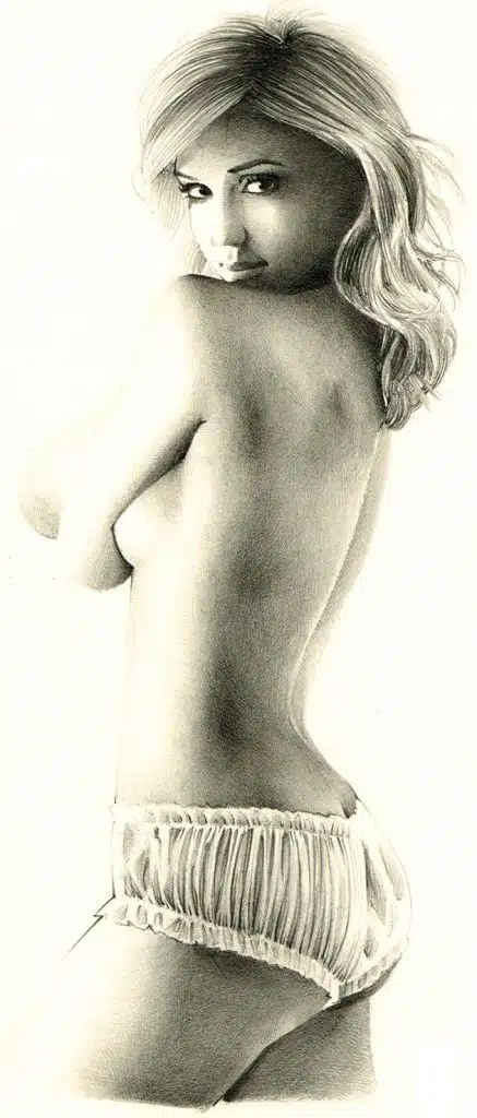 Realistic portrait Jessica Alba by Sébastien Rieu