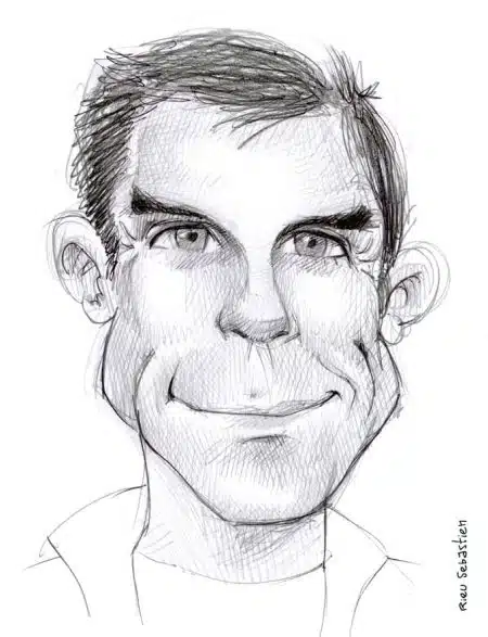 Ben Stiller caricature by Sébastien Rieu