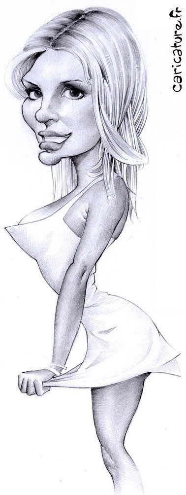 Britney Spears caricature by Sébastien Rieu
