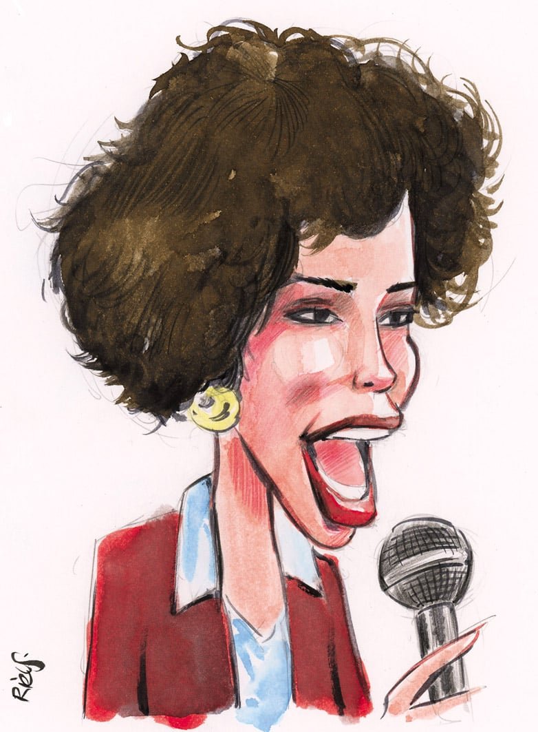 Whitney Houston caricature by Sébastien Rieu