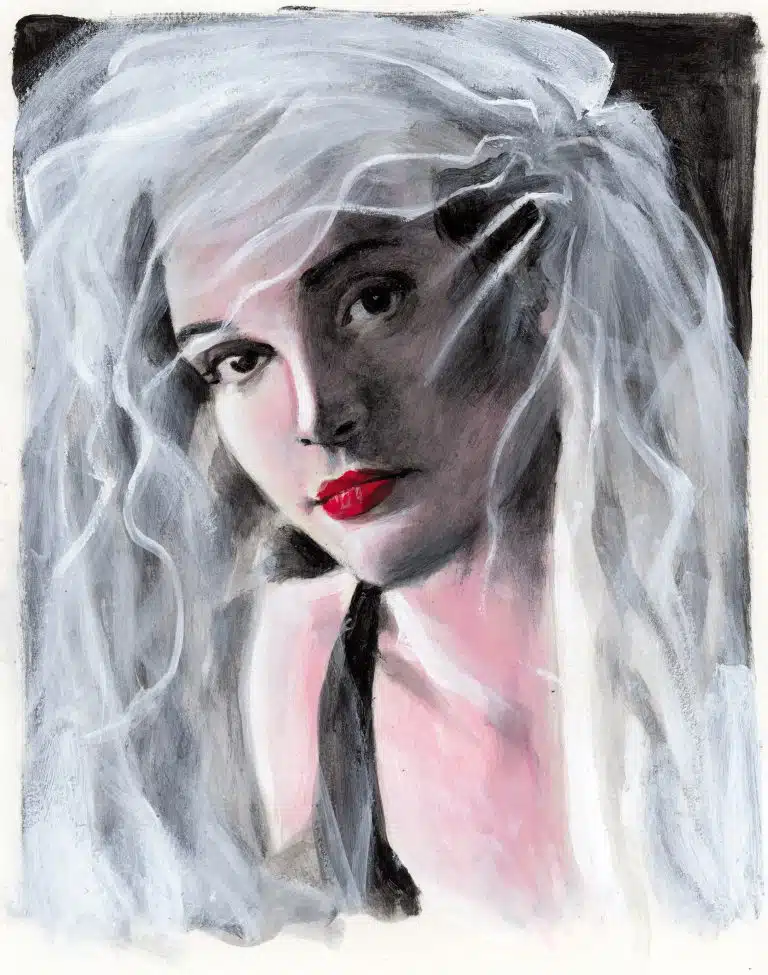 Portrait painting Elodie by Sébastien Rieu