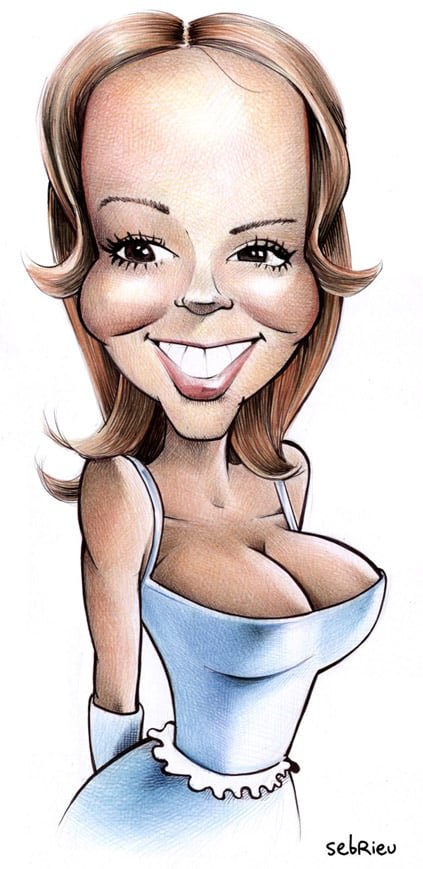 Mariah Carey caricature by Sébastien Rieu