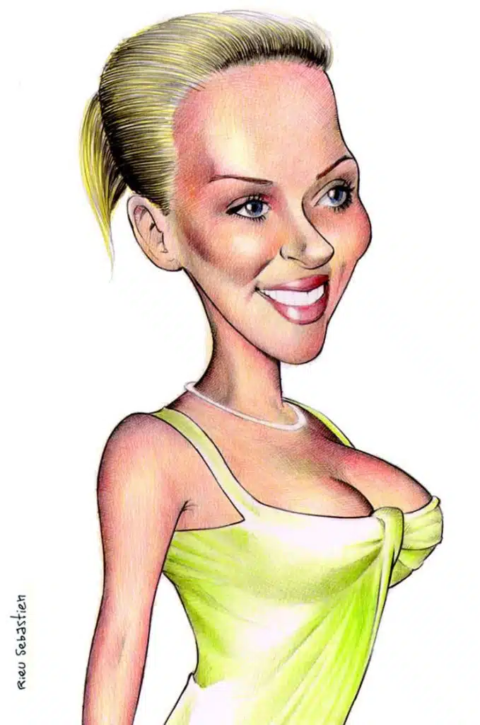 Scarlett Johansson caricature by Sébastien Rieu