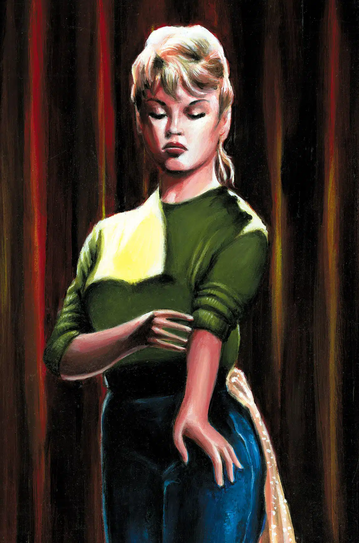 Retrato al acrílico de Brigitte Bardot por Sébastien Rieu