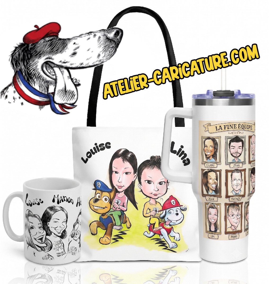 Sébastien Rieu — hand-drawn caricature gifts from Bordeaux, France