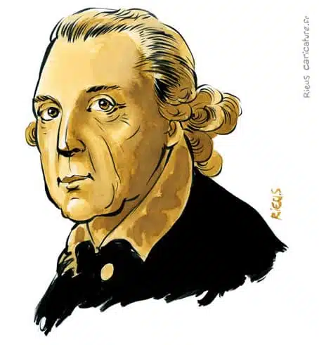 Sepia watercolor portrait of Frederick the Great — King of Prussia — 1712–1786 · Sébastien Rieu