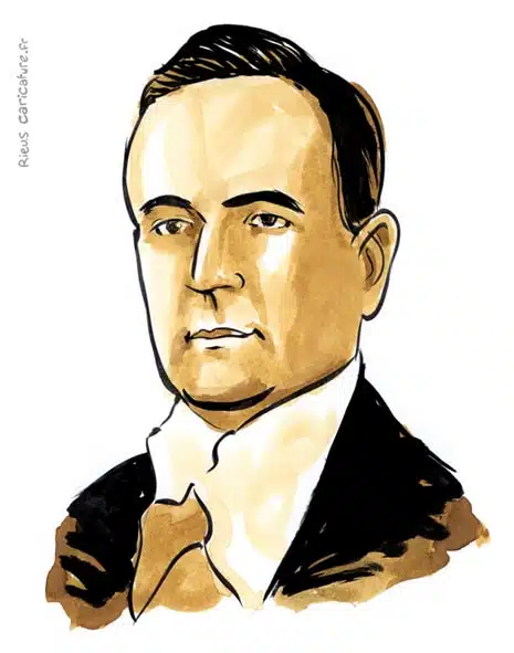 Sepia watercolor portrait of Getúlio Vargas — President — 1882–1954 · Sébastien Rieu