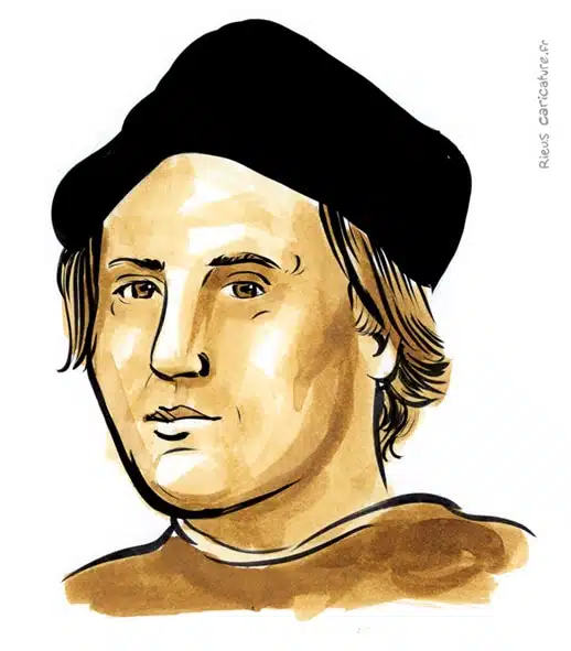 Sepia watercolor portrait of Christophe Colomb — Browser — 1451–1506 · Sébastien Rieu