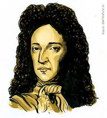 Sepia watercolor portrait of William III of England — Roi — 1650–1702 · Sébastien Rieu