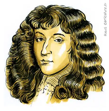 Sepia watercolor portrait of Louis XIV — Roi Soleil — 1638–1715 · Sébastien Rieu